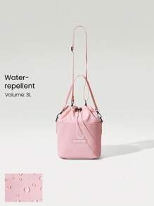 GLOWMODE 22L Good Things Ahead Vattentät Avtagbar Rem Handtag Ficka Dragsko Hinkväska Axelväska Handväska Semester Semester Shopping Resor Utflykter Vardagskläder - Rosa - Visa 8