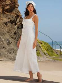 WESTFADE 西部混合罗纹针织与花卉孔眼方领蝴蝶结前部无袖长裙和配套头巾女式两件套西部牛仔女郎夏季纳什维尔乡村音乐会优雅度假装