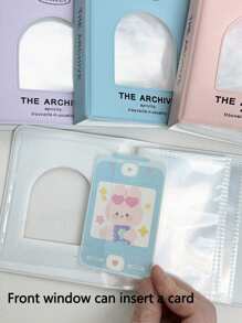 1PC 3 Inch Album Thẻ Màu Kem, Album Mini Di Động, Bìa Cửa Sổ Rỗng, Hộp Đựng Album Thẻ Lưu Trữ Màu Trơn Đơn Giản, Lưu Trữ Ảnh, Hai Mặt Đựng Được 40 Thẻ Nhỏ, Trở Lại Trường Học, Đồ Dùng Học Tập - Nhiều màu - Xem 4