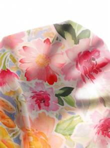 Vestido de tirantes de punto con estampado floral menudo para niña