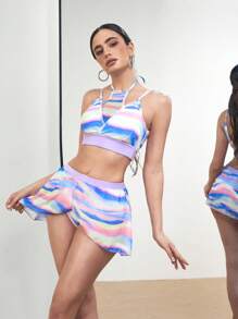 Menodora SHEIN Sport Women Summer Sports Set Camisole, Fashionable Dancewear - Pink - View 2