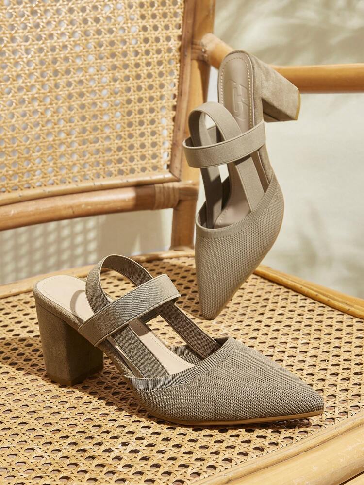 CUCCOO BASICS CUCCOO Solid Color Pointed Toe High Heel Pumps, Suitable For Daily Commute For Christmas Spring Shoes
