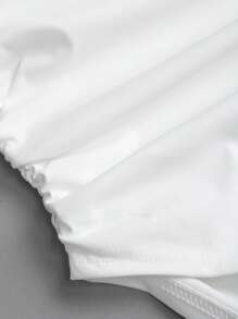 SHEIN Unity Minimalist Adjustable Strap Padded Square Neck Sexy Camisole - White - View 5