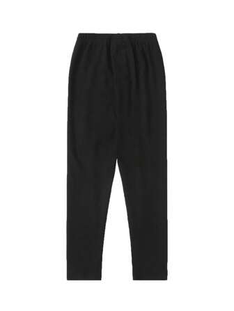 سروال ضيق نسائي للفتيات المراهقات بلون أحادي متوسط الخصر، مناسب للارتداء اليومي