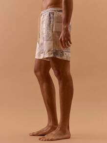 Musero Paisley Collage Drawstring Swim Shorts Spring, Summer, Holiday, Vacation,