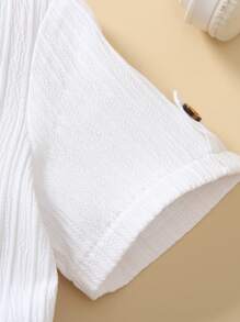 Souflis Souflis 2 Pieces Set For Young Boys: White Woven Shirt And Washed Denim Shorts, Suitable For Daily Wear, School, Vacations - Multicolor - View 8