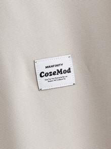 Manfinity VCAY 2pcs Big And Tall Men's Knitted Casual Short Sleeve T-Shirt Set, Suitable For Summer Casual Wear , Plus Size , Plain - Apricot - View 9