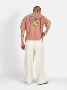 SUMWON Summer Club Monaco Citrus Graphic Boxy Fit T-Shirt Limited Edition Premium Streetwear Collection Oranges Print Japanese Garden Inspiration