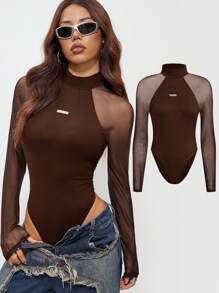 Coolane Women's Spring/Summer Music Festival Party Breathable Mesh Stretchy Bodysuit Bodysuits,Valentine's Day