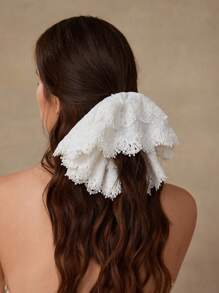 MOTF PREMIUM Coleteros para el cabello con diseño de copo de nieve blanco de 2 capas