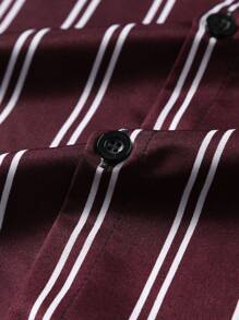 Manfinity Homme 男士条纹印花短袖衬衫 男士漂亮衬衫 男士夏季衬衫 男士衬衫 男士衬衫 男士夏季衬衫 - 彩色 - 查看 6