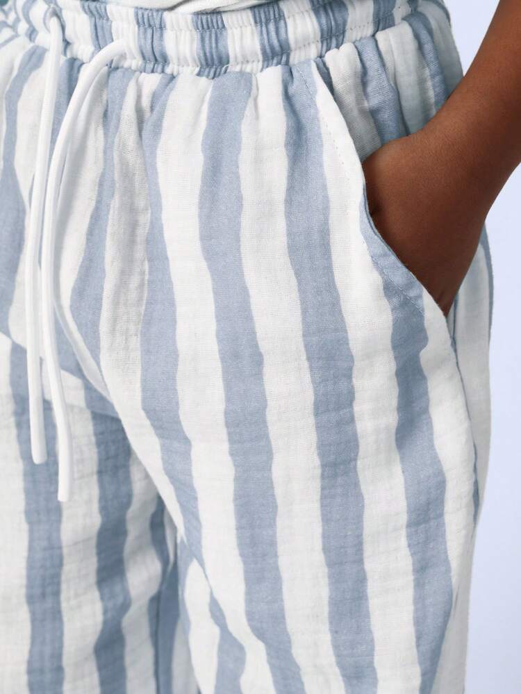 Cotton Elasticated Waist Casual Comfort T-Shirt Co-Ord Set