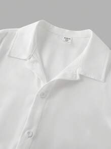 2 件儿童/青少年男孩休闲校服套装：长袖条纹衬衫、背心和长裤，绅士西装套装适合学校、花园、海滩、生日、春夏秋冬 - 黑色 - 查看 13