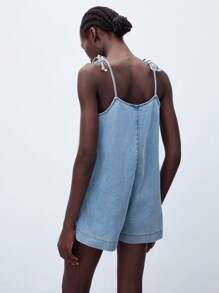 Maija Women's Denim Overalls And Jumpsuits Bowknot Casual Summer Jumpsuit, Going Out