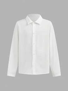 2 件儿童/青少年男孩休闲校服套装：长袖条纹衬衫、背心和长裤，绅士西装套装适合学校、花园、海滩、生日、春夏秋冬 - 黑色 - 查看 15