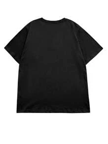 Manfinity Dauomo Tung Tung Tung Sahur Funny Baseball Bat Graphic T-Shirt, Fashionable For Men - Black - View 2