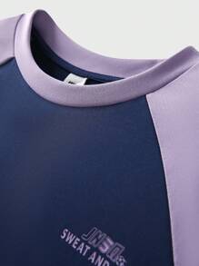 JNSQ 返校休闲户外运动短袖T恤，儿童圆领趣味数字印花户外休闲运动短袖T恤上衣 - 彩色 - 查看 7