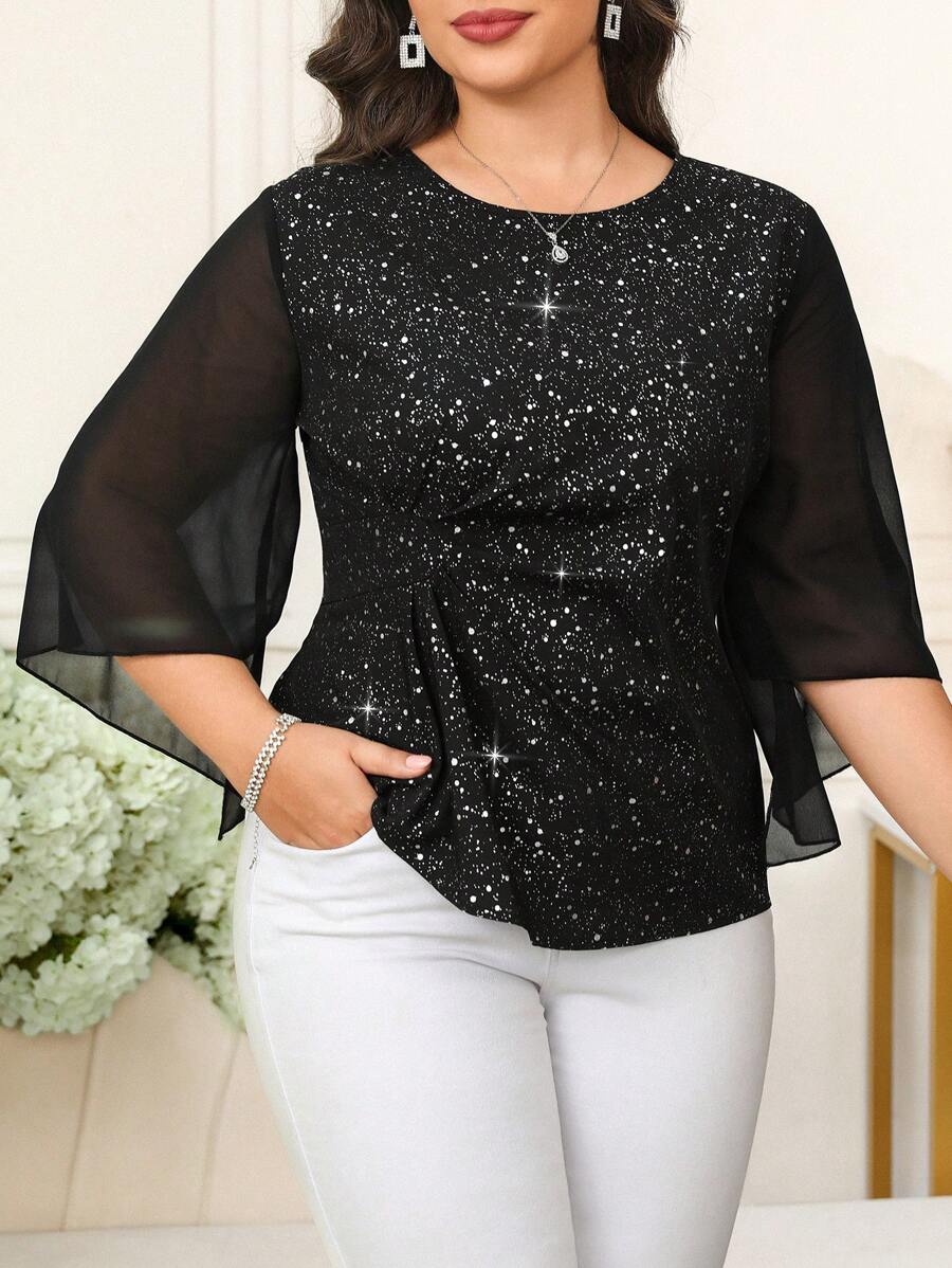 Reflora Áo sơ mi dài tay bằng vải chiffon bóng mượt dành cho nữ cỡ lớn, đơn giản và thanh lịch, thoải mái và đa năng, phù hợp cho mặc hàng ngày, toát lên vẻ sang trọng. Có nhiều kiểu dáng để lựa chọn, bao gồm trang phục đi nghỉ mát, trang phục mùa hè, trang phục công sở, đi chơi, trang phục văn phòng, trang phục mùa xuân, trang phục ngày lễ, trang phục trang trọng và trang phục dự tiệc cưới. Chiếc áo sơ mi cỡ lớn thanh lịch này là lựa chọn lý tưởng cho áo mùa hè và trang phục công sở thường ngày dành cho nữ. Thích hợp cho Ngày Valentine. - màu đen - Xem 1