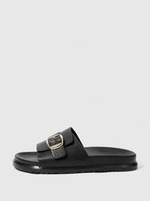 HighSole Sandali con zeppa e plateau da donna neri alla moda - nero - Visualizzare 6