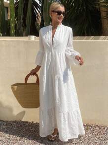 Livesso Nouvelle robe ample et décontractée de style vacances mi-longue pour femmes
