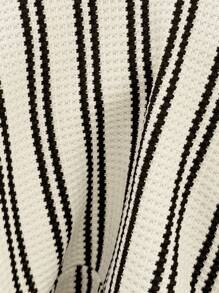 SHEIN 孕妇条纹圆领抽绳腰休闲连体衣（夏季） - 彩色 - 查看 9