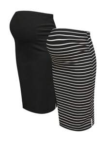 Modmama Falda de maternidad ajustable, versátil y casual