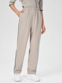 Scrubzie 2pcs Set Nurse Scrub Uniform For Women, Black With Color Block, Wrinkle Resistant Crossover Top And Pants