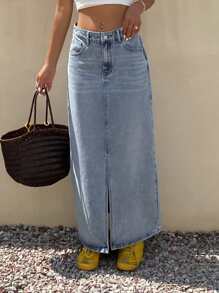 DAZY 夏季新款宽松休闲牛仔裙，适合毕业季穿着