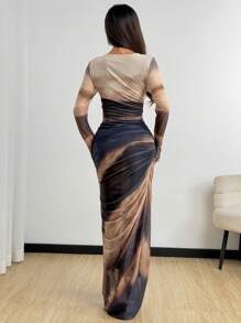 Rafferiza 女式扎染褶皱长裙 - 彩色 - 查看 2