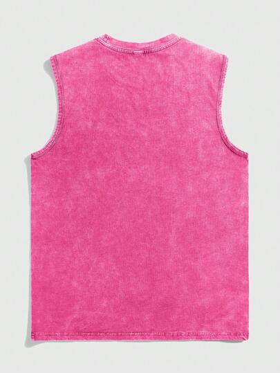 Prep Men's Goth Round Neck Sleeveless Summer Vintage Fashion Glasses & Heart Graphic Casual Tank Top