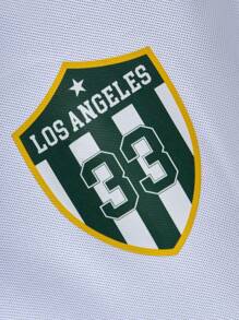 Aesthetic Post 男士夏季休闲字母印花撞色短袖 Polo 衫