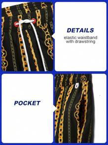 Surfspeed Men's Vacation Print Drawstring Beach Shorts, Hawaiian - Multicolor - View 5