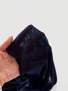 SHEIN MOD 海军蓝可爱系带女式 T 恤，休闲外套上衣 - 藏蓝色 - 查看 6