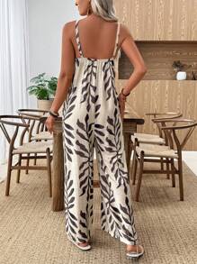 EMERY ROSE 女式休闲花卉印花连体裤 - 彩色 - 查看 2