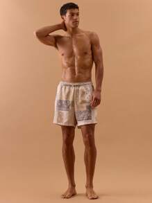 Musero Paisley Collage Drawstring Swim Shorts Spring, Summer, Holiday, Vacation,