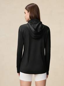 OutZeal Women Sun-Proof Jacket Summer Hoodie Long Sleeve Top UV Protection Cool Touch With Mask Protection - Black - View 8