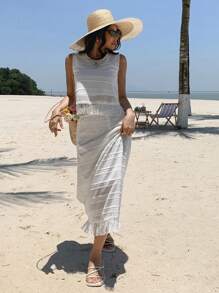 DAZY Women Two Pieces Outfits For Daily Wear Lounge Sets For Women Vacation Outfits Women - White - View 3