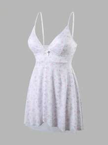 Swim Mod 女士碎花连体泳衣，适合度假、派对、海滩 - 彩色 - 查看 8