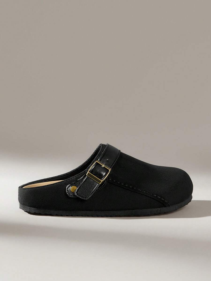 Solecia Sepatu Loafer Datar Sederhana Kasual Wanita - Hitam - View 1