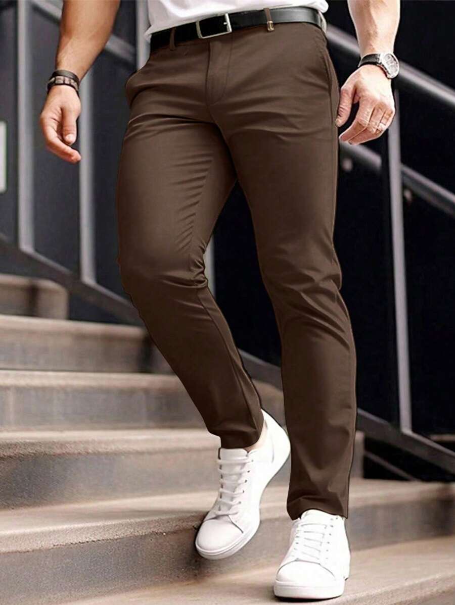 Manfinity Mode Manfinity Mode Men's Formal Business Casual Suit Pants,Boyfriend Gifts Men Pants Casual Men Clothing Men Pants Pants For Men Men Slim Fit Casual Pants For Men