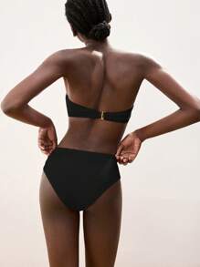 Maija Bộ đồ bơi bikini họa tiết kim loại trang trí bãi biển cho nữ - màu đen - Xem 6