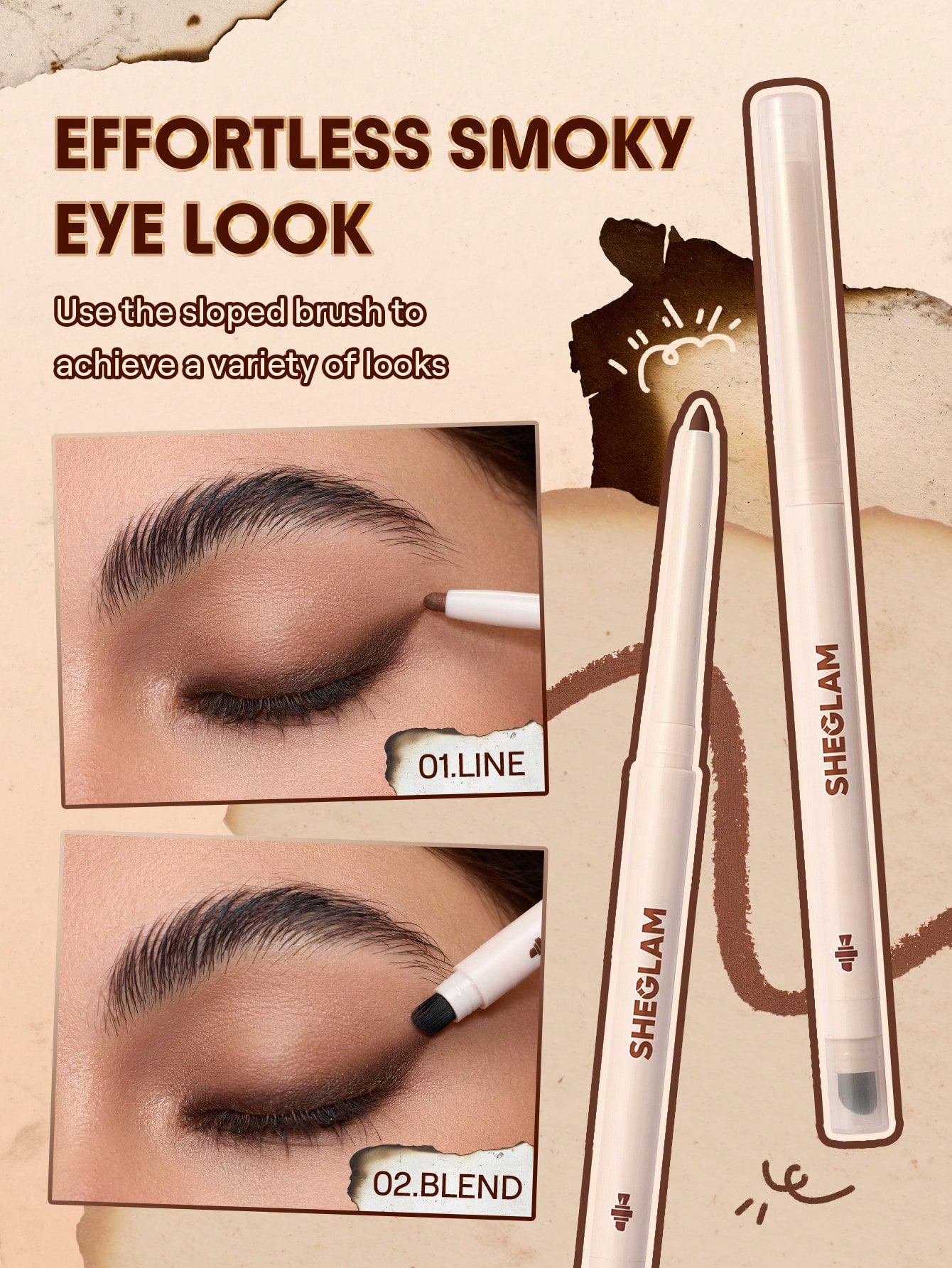 Gel Glide Eyeliner Pencil-Brown 3