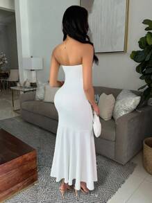 Chiquease Vestido sin mangas a rayas azul y blanco para mujer - Multicolor - Ver 2