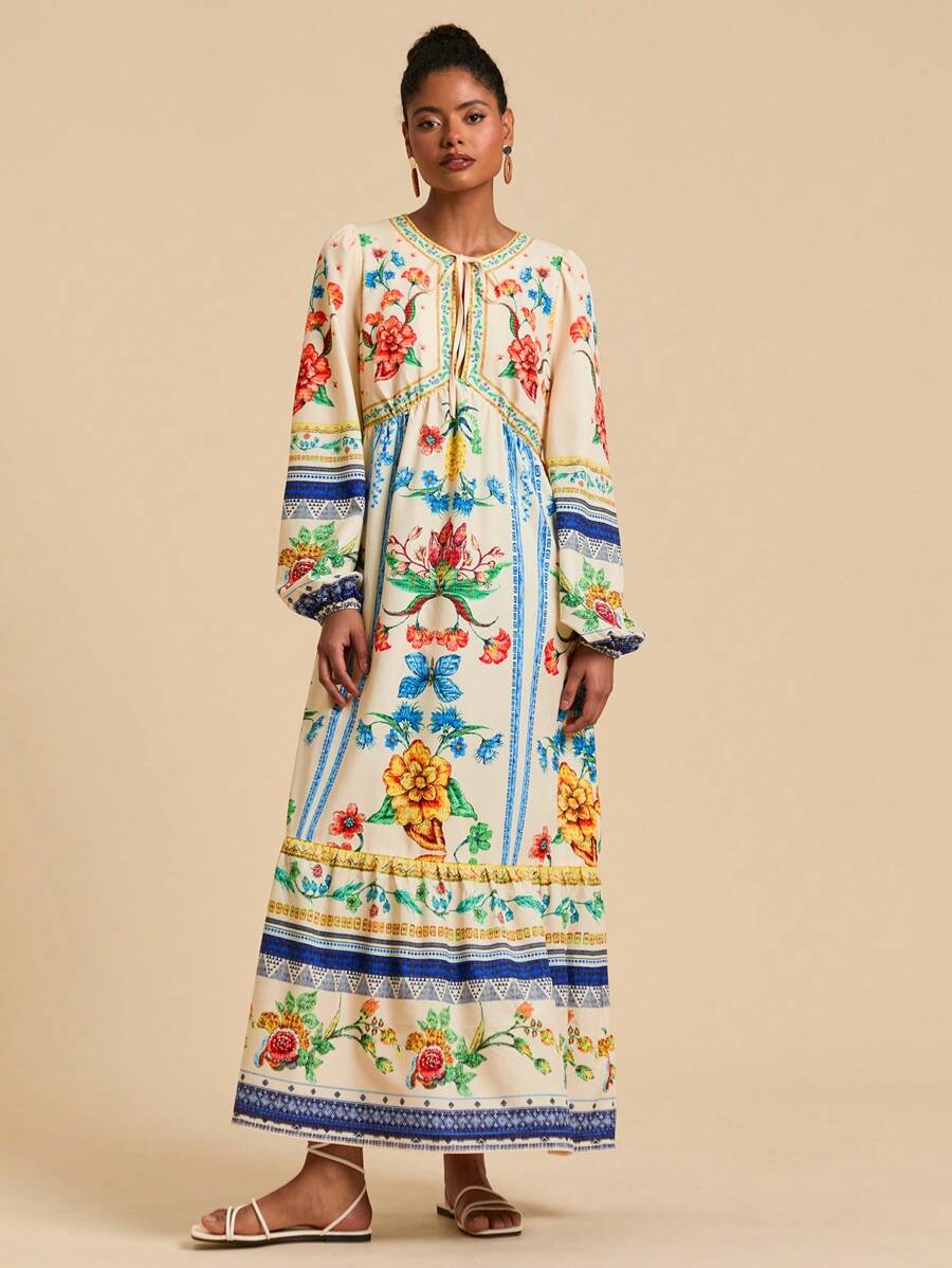 Travachic Rochie țesută cu mânecă lungă pentru femei, ideală pentru vacanțe de primăvară/vară, ținute de sărbătoare, ținute de plajă pentru femei, vacanță de primăvară, ținute de vacanță pentru femei, ținute de concert pentru femei, BOHO, Bohemia, festivaluri de muzică, vacanțe tropicale, haine romantice, topuri pentru ieșiri în oraș, ținute de seară pentru femei, toate hainele de femei, haine de toamnă, toamnă, rochii boho pentru femei - Kaki - Vizualizare 1