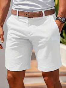 Manfinity Homme 2pcs Men's Mature Casual Multi-Pocket Versatile Shorts - Multicolor - View 5