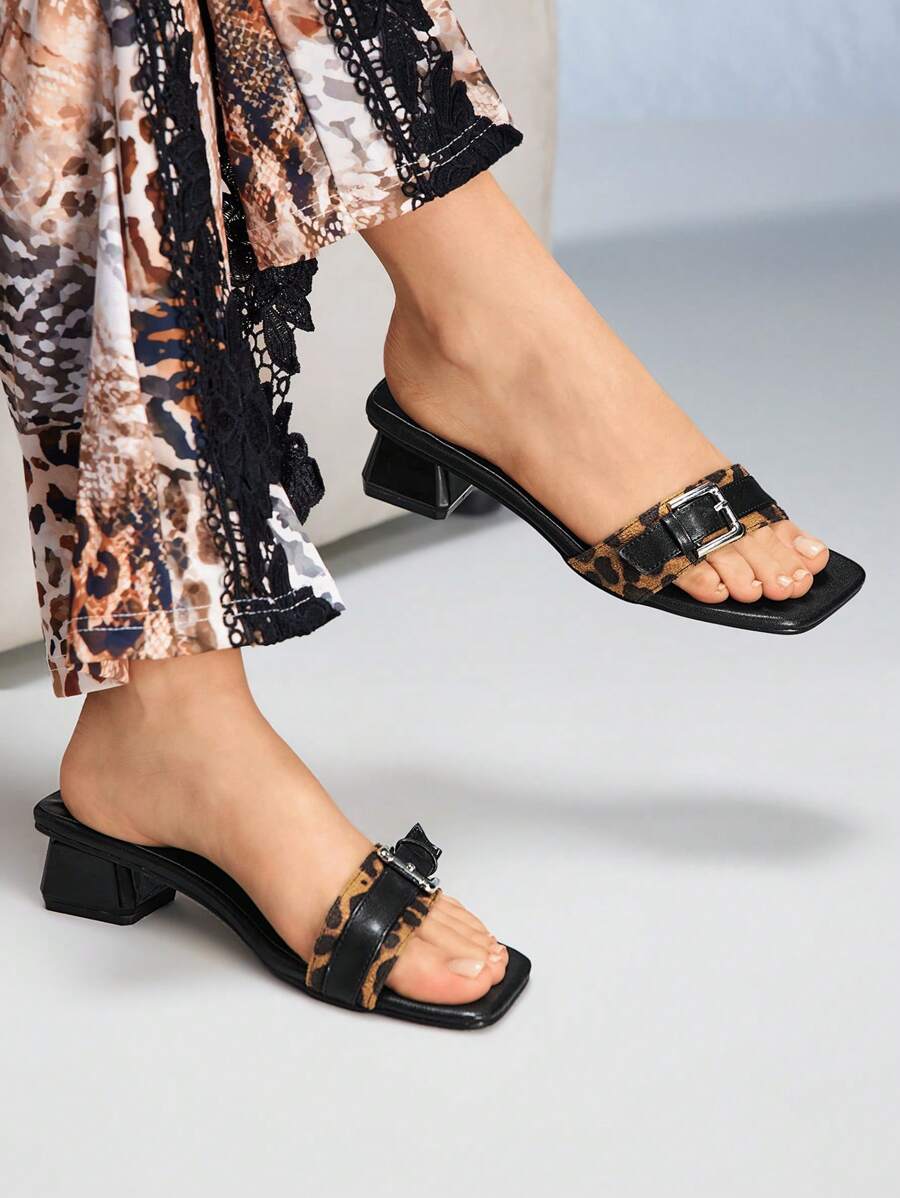 CUCCOO GRLICON 女士高跟凉鞋，Y2K风格，朋克摇滚，机车风，酷女孩，适合万圣节、圣诞节、派对 - 彩色 - 查看 1