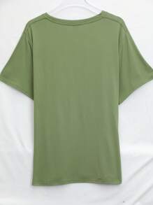SHEIN Unity Limoncello T-Shirt, Amalfi Coast Italy Lemons T-Shirt - Dark Green - View 2