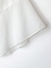 SHEIN LUNE Capa ligera con nudo delantero de talla grande para protección solar