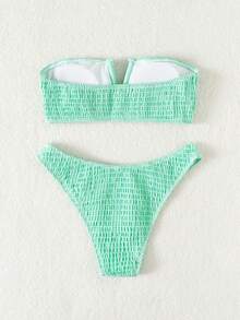 Swim Mod 纯色吊带泳衣，适合度假和海滩穿着 - 薄荷綠 - 查看 2