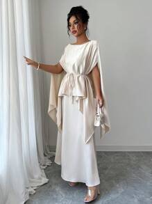Elenzga Women Two Pieces Outfits For Daily Wear - Apricot - View 6